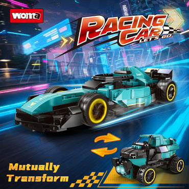 Woma building blocks, formula racing models, sports cars, off-road vehicles, accumulation and transformation, puzzle assembly toys, cross-border exclusive supply