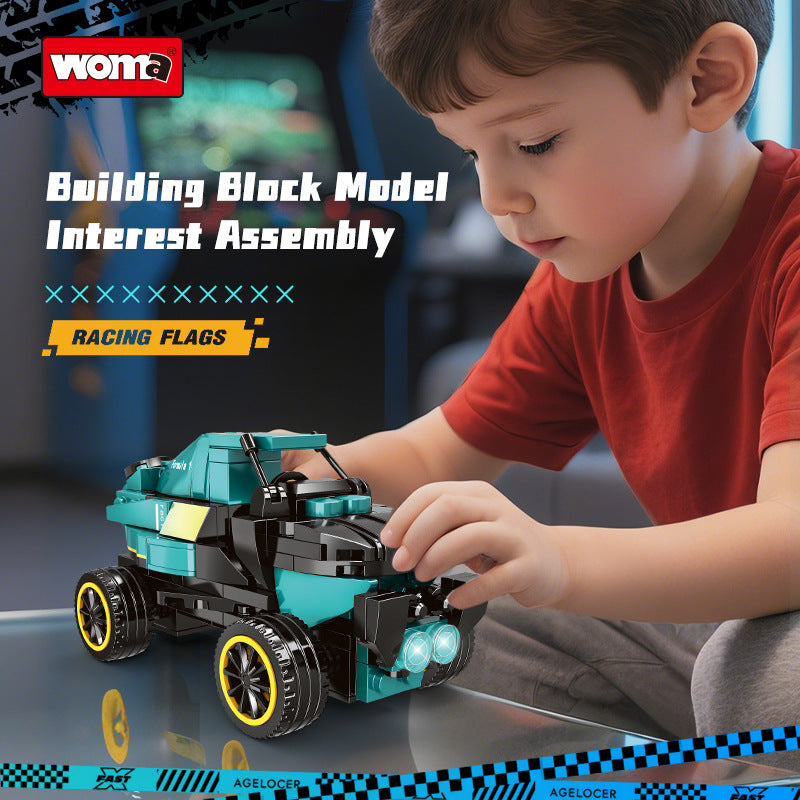 Woma building blocks, formula racing models, sports cars, off-road vehicles, accumulation and transformation, puzzle assembly toys, cross-border exclusive supply