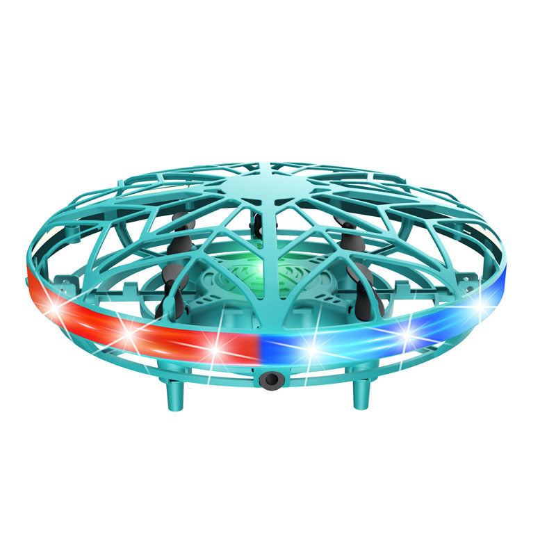 Magic UFO Flying Ball Toy for kids with gesture control and blue LED lights.