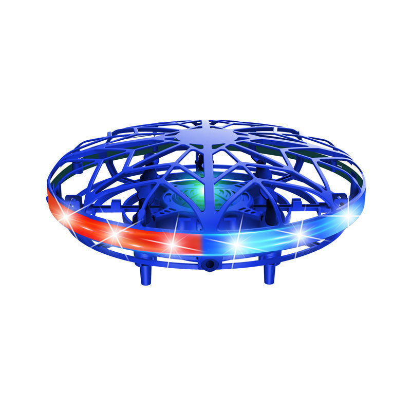 Close-up of the USB rechargeable port on the boomerang spinner drone.