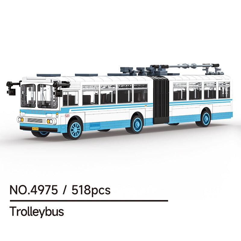Trackless Bus Mini Building Blocks Toy for Kids